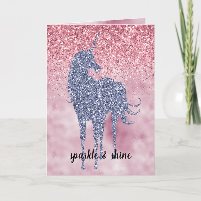 Pink Glitzy Purpurina Purple Unicorn (Anverso)