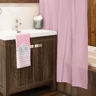 Pink Gray Polka Dot Chevron