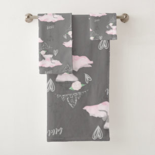 Pink & Grey Couture Baile de Bailarina Chicas Chic