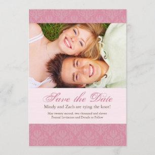 Pink Guardar la plantilla de Boda de fechas