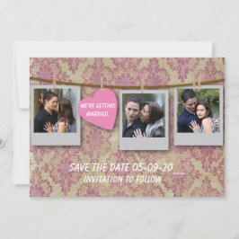 Pink Guardar la tarjeta de fecha