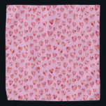 Pink Heart Bandana<br><div class="desc">Acuarela Diseño Corazón en fondo rosa. Hay otros colores disponibles. Por favor,  contáctame para que me adapte a mis necesidades y solicitudes especiales. c) Zoe Chapman Design</div>