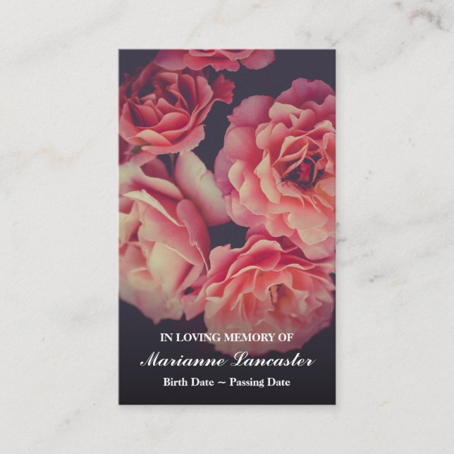 Pink Hidrangea | Tarjetas conmemorativas de la ora (Anverso)