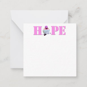 Pink HOPE Hummingbird Foto de tarjetas planas de n