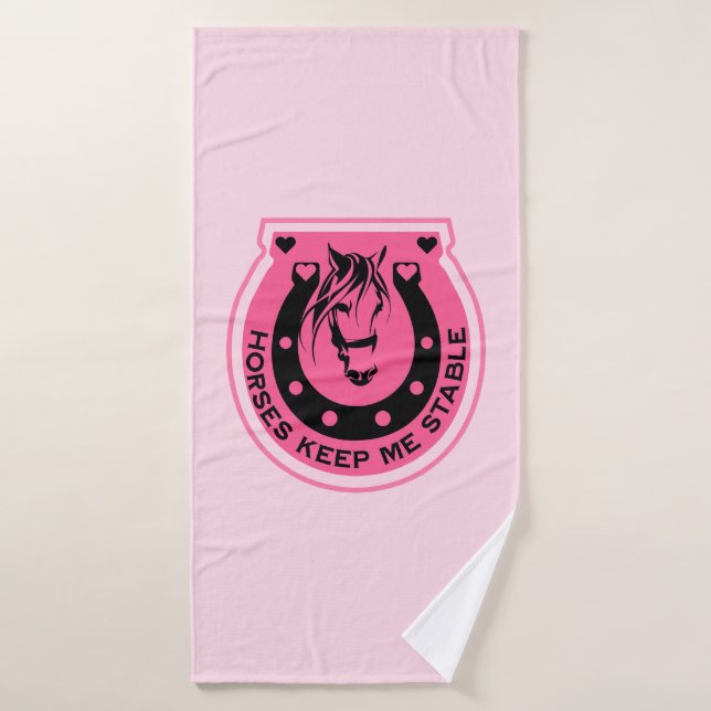Pink Horseback Rider (Toalla de baño)