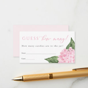 Pink Hydrangea Adivina cuántas tarjetas de juego d