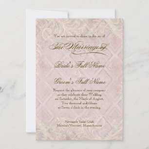 Pink Hydrangea Swirl - Invitación a la boda