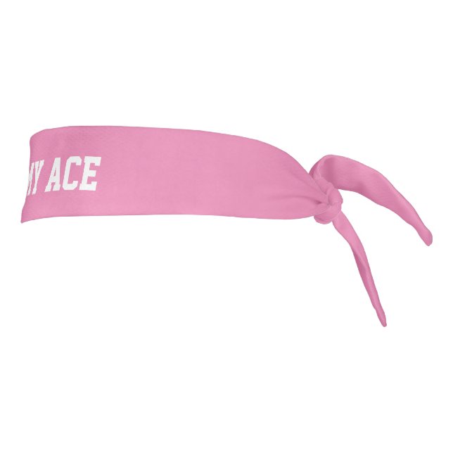 Pink Kiss My Ace personalizado tenis banda de cabe (Girar 90)