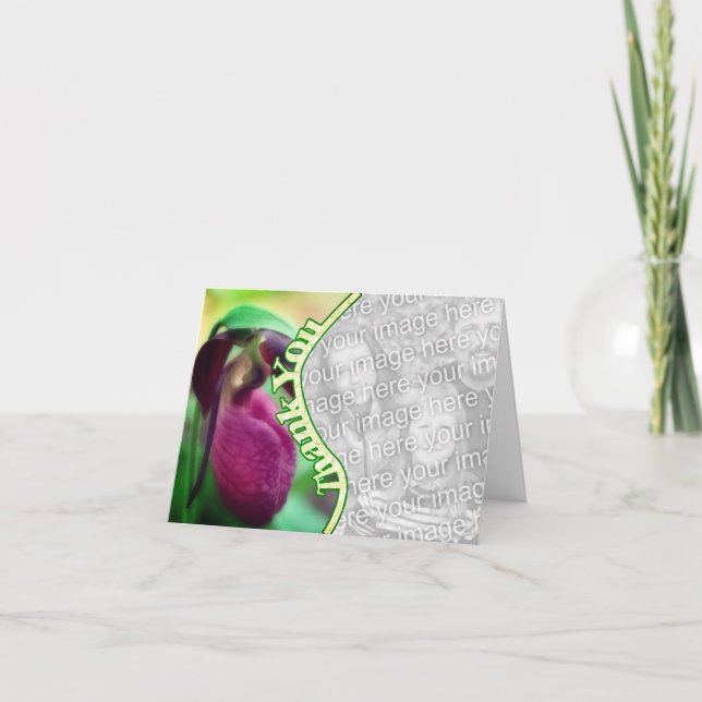 Pink Lady Slipper Tu tarjeta de agradecimiento de  (Anverso)