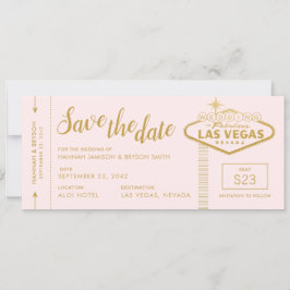 Pink Las Vegas Boarding Pass Guardar la tarjeta de