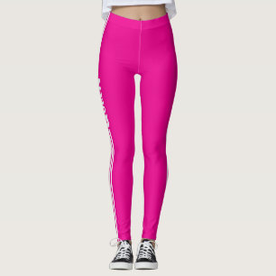 Pink leggings with the word 'Queen'