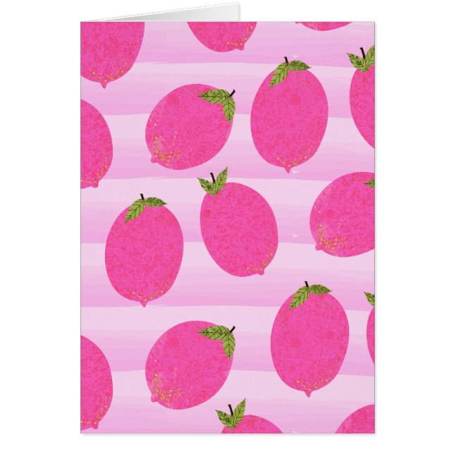 Pink Lemons Summer Fruit Bright Birday Party (Frente)