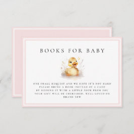 Pink Little Duck Baby Shower Boys for Baby Card