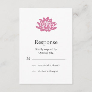 Pink Lotus Flower RSVP (blanco)