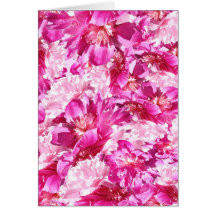 Pink & Magenta Peony Floral Pattern Blank