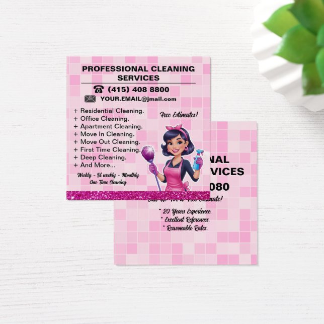 Pink Maid Janitorial Lady House Cleaning Service (Escritorio)