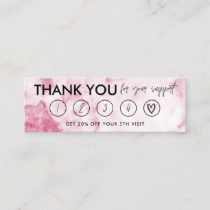 Pink Marble Makeup Hair Gracias Tarjeta De Lealtad