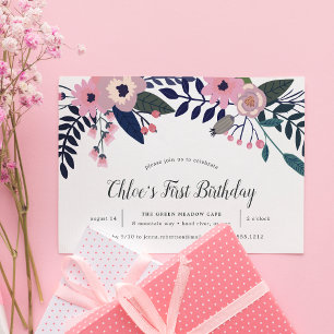 Pink Meadow   Invitación a la fiesta de cumpleaños