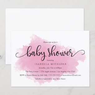 Pink Mist   Invitación de Baby Shower