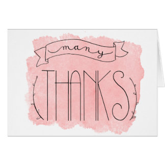 Pink Muchas Gracias Tarjeta