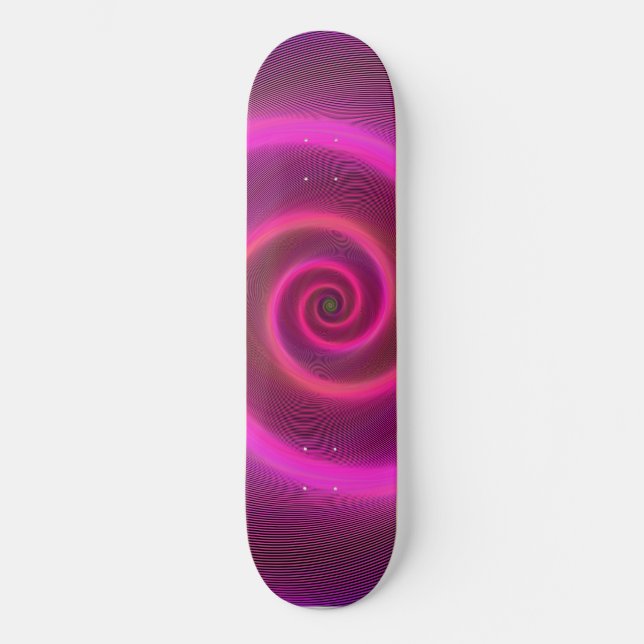 PINK NEON SWIRL CHICAS SKATEBOARD (Anverso)