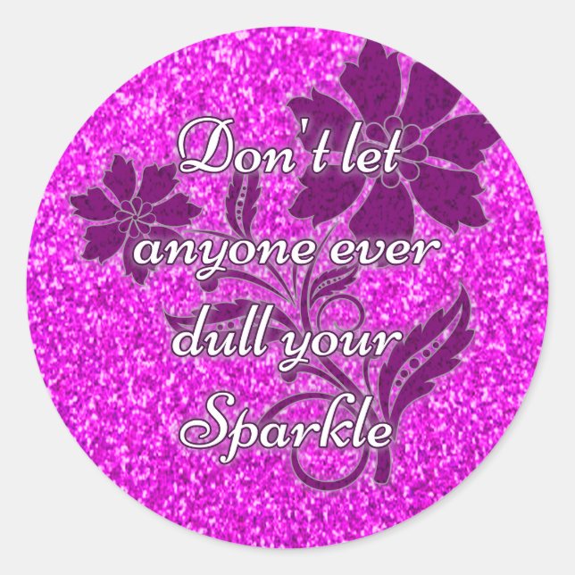 Pink no dejes que nadie aburra a un pegatina redon (Anverso)