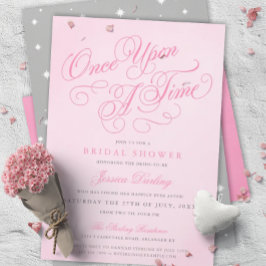 Pink Once Upon A Time Bridal Shower Invitaciones