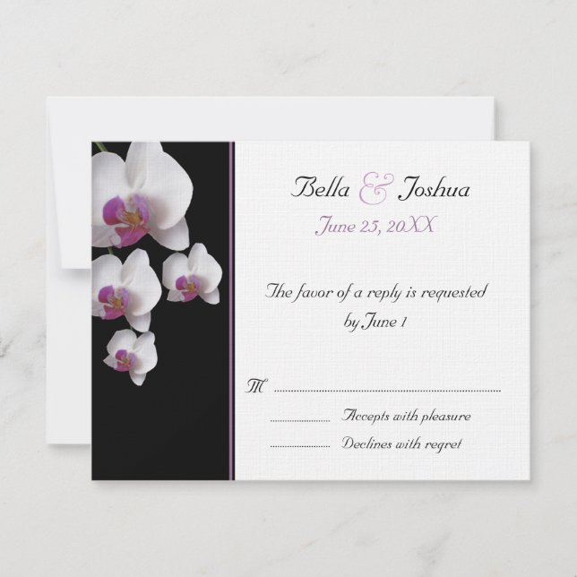 Pink Orchids RSVP (Anverso)