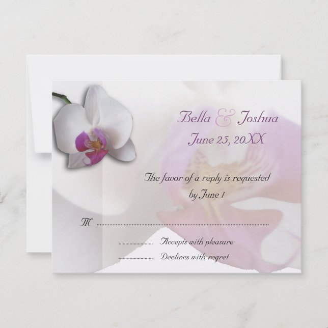 Pink Orchids RSVP (Anverso)