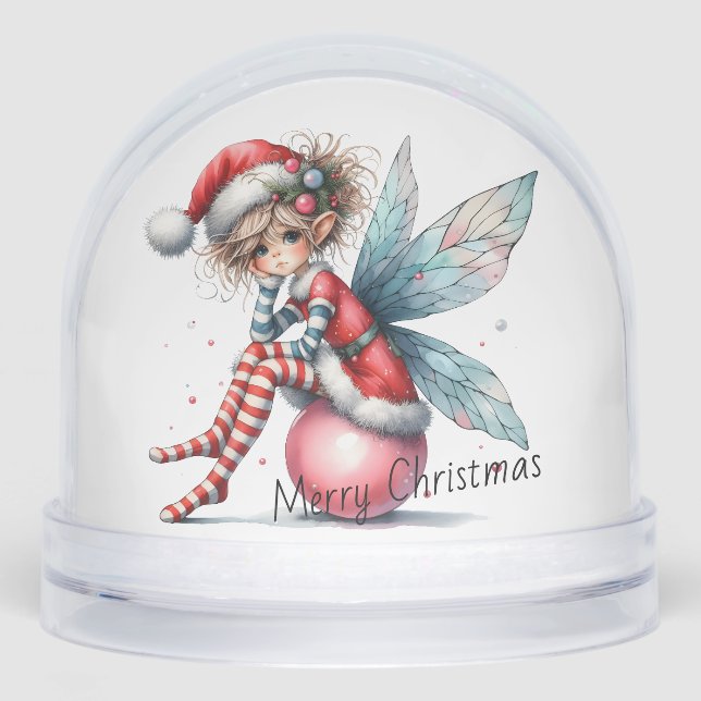 Pink Ornament Fairy Snow Globe (Anverso)