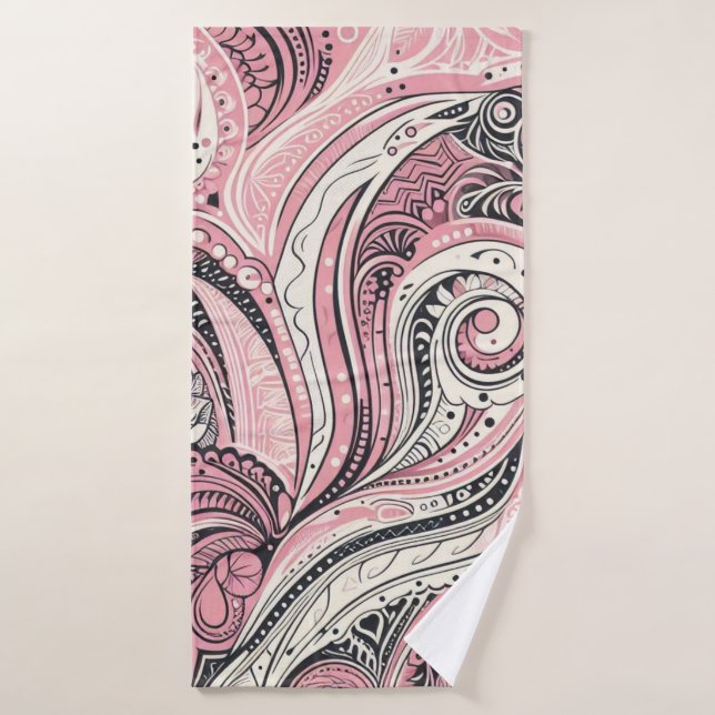 Pink Paisley El Estudio del Hogar (Toalla de baño)