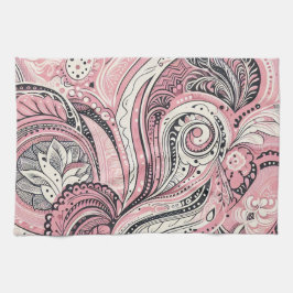 Pink Paisley Las Toallas De Cocina De Home Studio