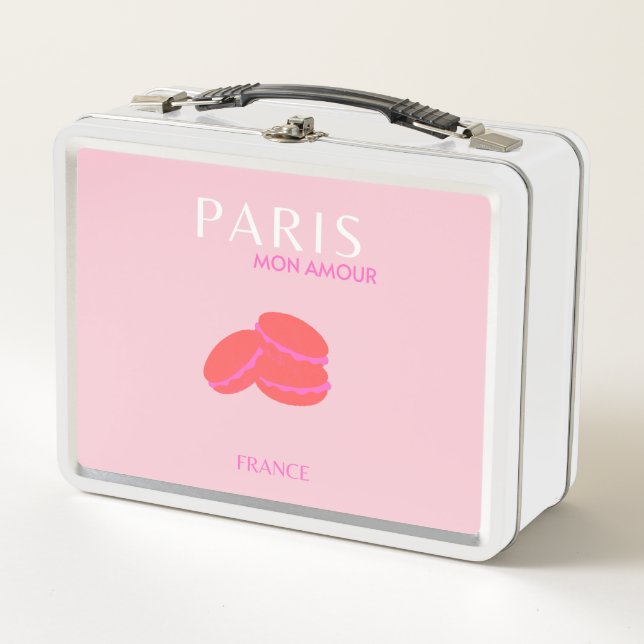 Pink Paris Travel Art Macarons Preppy (Anverso)