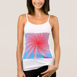 Pink Passion Flower Spaghetti Strap Tank Top