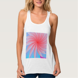 Pink Passion Flower Spaghetti Strap Tank Top