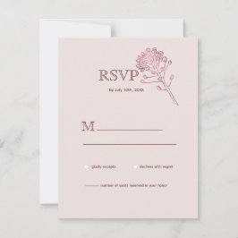 Pink Pearl Botanical RSVP