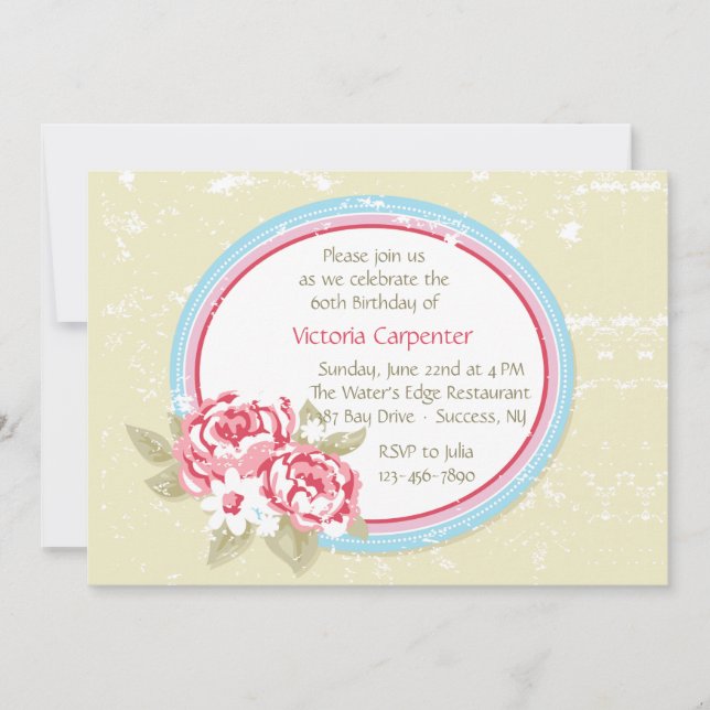 Pink Peony (1) Invitación (Anverso)