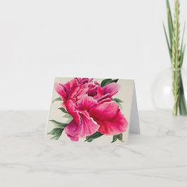 Pink Peony Flower gracias tarjetas