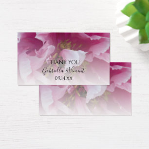 Pink Peony Flower Wedding Favor Tags