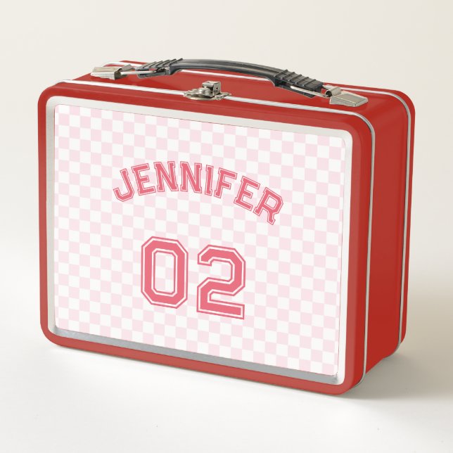 Pink Player Name Jersey Number Kids Chicas School (Anverso)