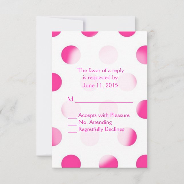 Pink Polka Dot RSVP (Anverso)