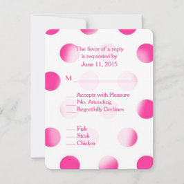 Pink Polka Dot RSVP con opción Entree