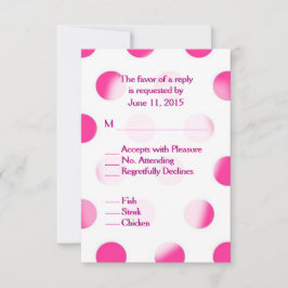Pink Polka Dot Wedding RSVP