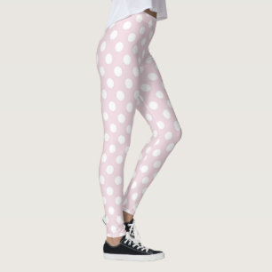 Pink Polka Dot Yoga Leggings Mujeres Entrenando Fi