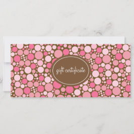 Pink Polka Dots Boutique Style Certificados de reg