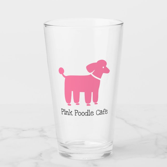 Pink Poodle Personalizado | La bebida de Dog Lover (Anverso)