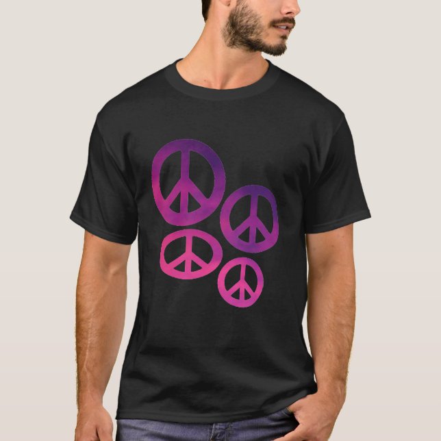 Pink & Purple Peace firma camiseta (Anverso)
