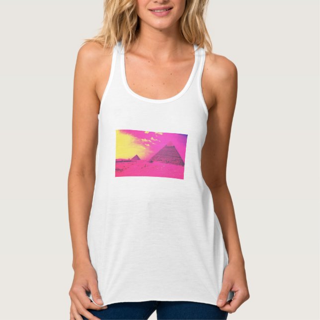 Pink Pyramids T-Shirt Tank Top (Anverso)