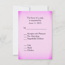 Pink RSVP con menú