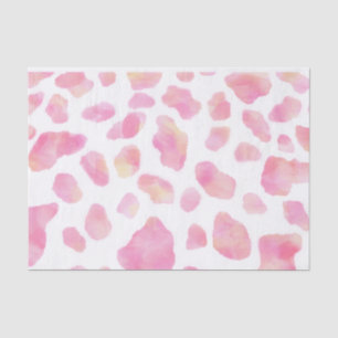 PINK SAFARI - Papel de té impreso en Leopardo blan